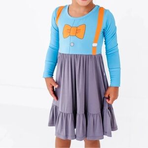 Bums & Roses Toddler Girls Blippi Character Dress & Shorts Set, Bamboo, 4T